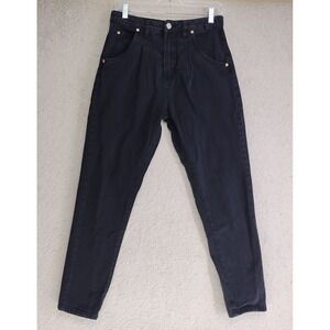 Refuge Denim Jeans Womens 03 High Rise Tapered Black Mom Fit Ankle Vintage Wash